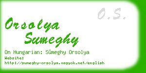 orsolya sumeghy business card